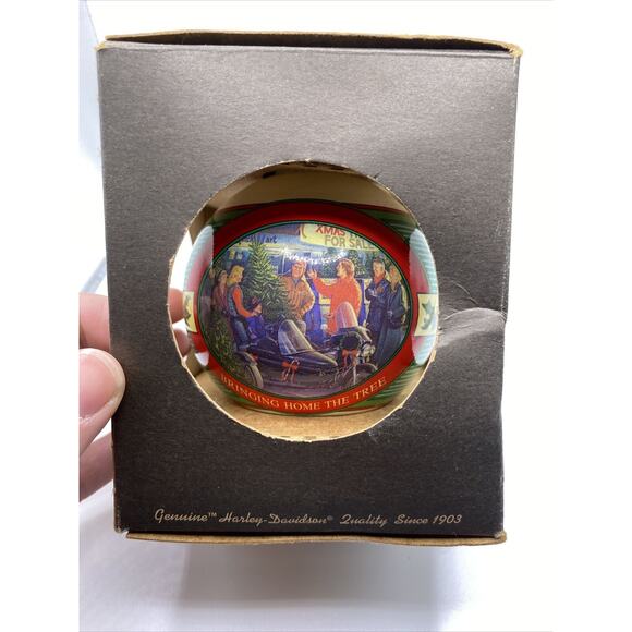 2001 Harley Davidson Christmas Ornament “Bringing Home The Tree” Series 3 LE - Picture 4 of 10